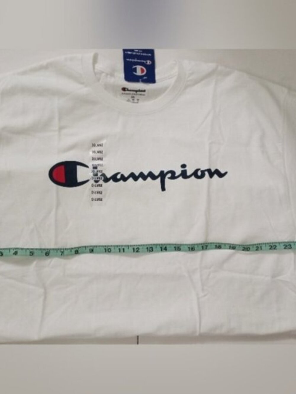 Champion Classic White T-Shirt – Men’s XXL | 100% Cotton Jersey | New With Tags - Picture 11 of 14